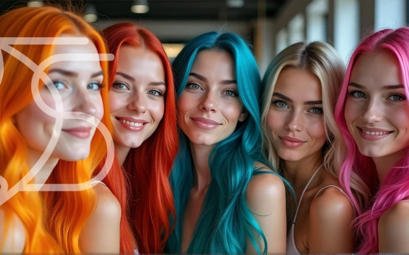 انواع رنگ مو خارجی فانتزی