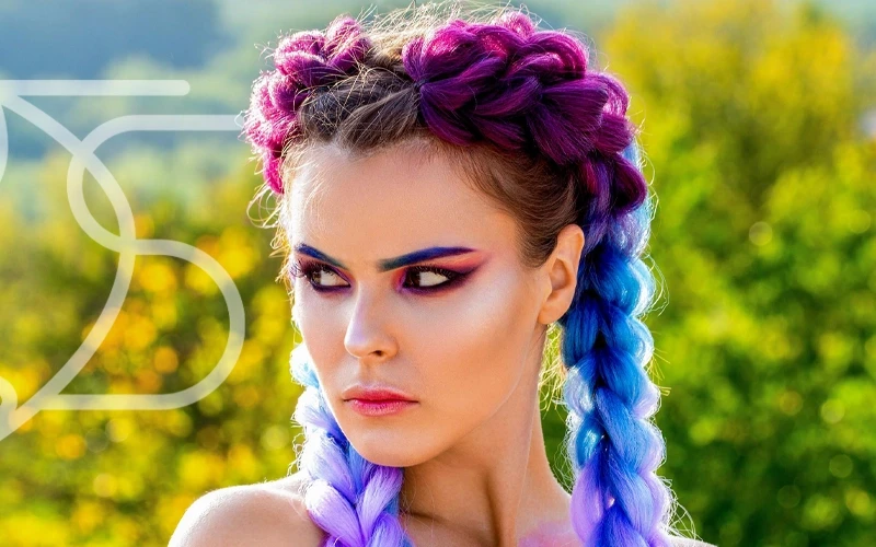 رنگ مو فانتزی بدون دکلره