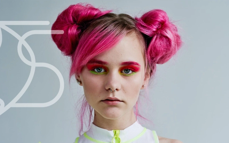 رنگ مو فانتزی دخترانه