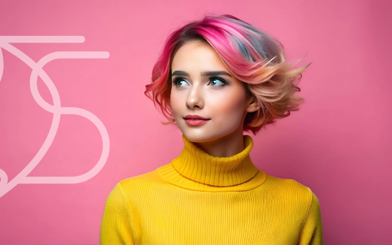 رنگ موی فانتزی برای موی کوتاه