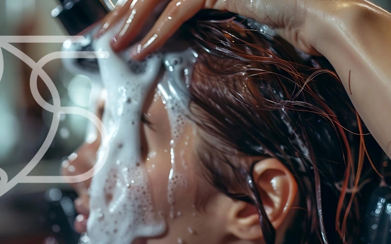 زدن شامپو بعد از رنگ مو