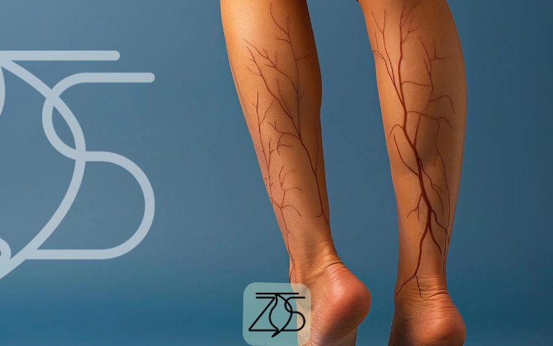 لاغری پا با جوراب واریس